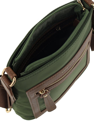 Crossbody bag Olive / Nylon PC 4075 OLIVE Pierre Cardin RFID Anti-Theft Nylon Crossbody Bag in Olive