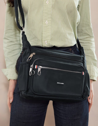 Crossbody bag Black / Nylon PC 4077 BLACK Pierre Cardin RFID Anti-Theft Nylon Crossbody in Black