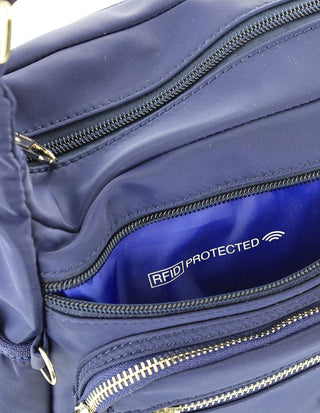 Crossbody bag Navy / Nylon PC 4077 NAVY Pierre Cardin RFID Anti-Theft Nylon Crossbody in Navy