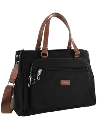Crossbody bag Black / Nylon PC 4074 BLACK Pierre Cardin RFID Anti-Theft Nylon Mini Tote with Crossbody in Black