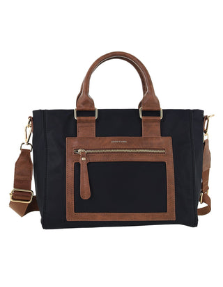 Crossbody bag Black / Nylon PC 4076 BLACK Pierre Cardin RFID Anti-Theft Nylon Mini Tote with Crossbody in Black