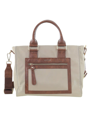 Crossbody bag Camel / Nylon PC 4076 CAMEL Pierre Cardin RFID Anti-Theft Nylon Mini Tote with Crossbody in Camel