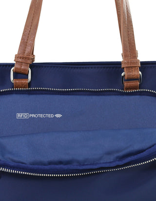 Crossbody bag Navy / Nylon PC 4074 NAVY Pierre Cardin RFID Anti-Theft Nylon Mini Tote with Crossbody in Navy