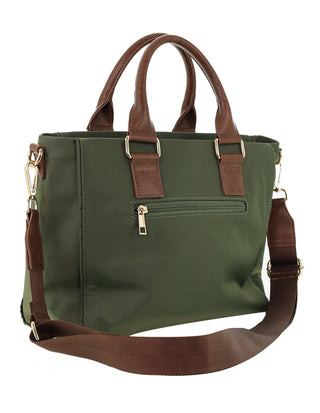 Crossbody bag Olive / Nylon PC 4076 OLIVE Pierre Cardin RFID Anti-Theft Nylon Mini Tote with Crossbody in Olive