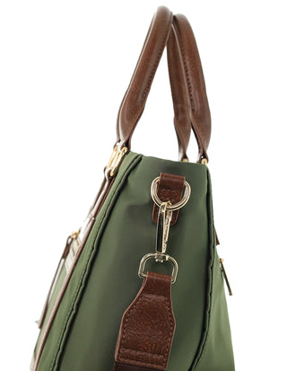 Crossbody bag Olive / Nylon PC 4076 OLIVE Pierre Cardin RFID Anti-Theft Nylon Mini Tote with Crossbody in Olive