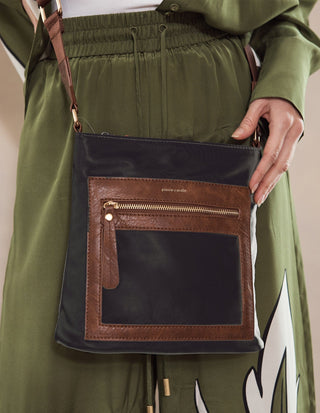 Crossbody bag Black / Nylon PC 4075 BLACK Pierre Cardin RFID Lightweight Nylon Crossbody Bag in Black