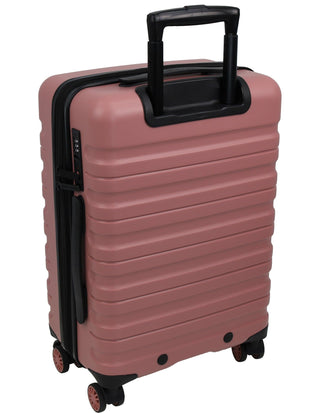 Hard Shell Luggage PC 3941LC ROSE+PC3761 Pierre Cardin Rose Hard Shell LARGE and CABIN Bundle 2-Piece Set + Assorted Luggage Tag