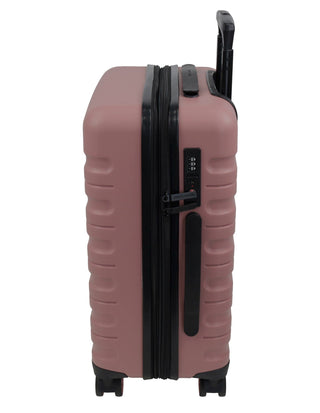 Hard Shell Luggage PC 3941LC ROSE+PC3761 Pierre Cardin Rose Hard Shell LARGE and CABIN Bundle 2-Piece Set + Assorted Luggage Tag