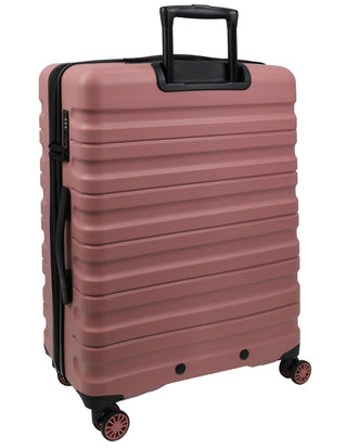Hard Shell Luggage PC 3941LC ROSE+PC3761 Pierre Cardin Rose Hard Shell LARGE and CABIN Bundle 2-Piece Set + Assorted Luggage Tag