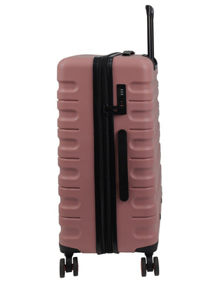 Hard Shell Luggage PC 3941LC ROSE+PC3761 Pierre Cardin Rose Hard Shell LARGE and CABIN Bundle 2-Piece Set + Assorted Luggage Tag
