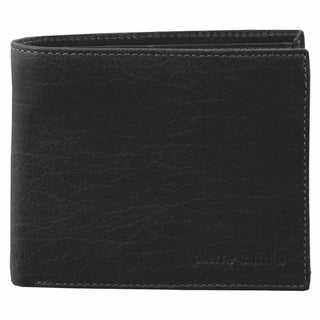 Leather Wallet Black / Leather PC 2819 BLK Pierre Cardin Rustic Leather Bi-Fold Men's Wallet in Black