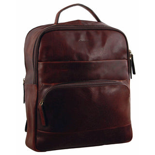 Backpack Chestnut / Leather PC 2808 CHES Pierre Cardin Rustic Leather Business Backpack/Computer Bag in Chestnut