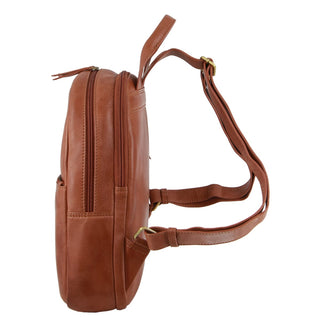 Backpack Tan / Leather PC 3835 TAN Pierre Cardin Rustic Leather Business Backpack/Computer Bag in Tan