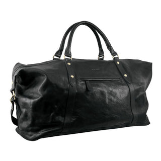 Overnight Bag Black / Leather PC 2824 BLK Pierre Cardin Rustic Leather Business/Overnight Bag in Black