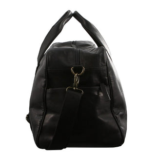 Overnight Bag Black / Leather PC 2825 BLK Pierre Cardin Rustic Leather Business/Overnight Bag in Black