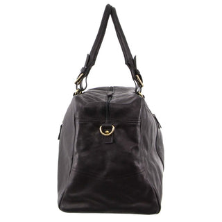 Overnight Bag Black / Leather PC 3139 BLK Pierre Cardin Rustic Leather Business/Overnight Bag in Black