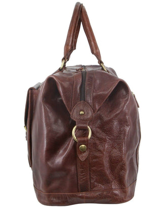 Overnight Bag Chocolate / Leather PC 3134 CHEST-CHO Pierre Cardin Rustic Leather Business/Overnight Bag in Chocolate