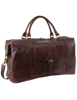 Overnight Bag Chocolate / Leather PC 3134 CHEST-CHO Pierre Cardin Rustic Leather Business/Overnight Bag in Chocolate