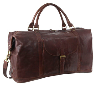 Overnight Bag Chocolate / Leather PC 3134 CHOC Pierre Cardin Rustic Leather Business/Overnight Bag in Chocolate