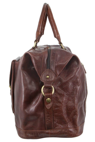 Overnight Bag Chocolate / Leather PC 3134 CHOC Pierre Cardin Rustic Leather Business/Overnight Bag in Chocolate