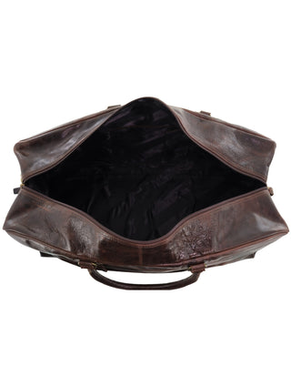 Overnight Bag Chocolate / Leather PC 3139 CHO Pierre Cardin Rustic Leather Business/Overnight Bag in Chocolate