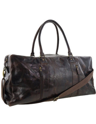 Overnight Bag Chocolate / Leather PC 3139 CHO Pierre Cardin Rustic Leather Business/Overnight Bag in Chocolate