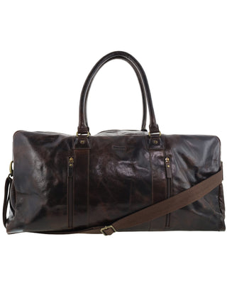 Overnight Bag Chocolate / Leather PC 3139 CHO Pierre Cardin Rustic Leather Business/Overnight Bag in Chocolate