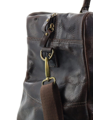Overnight Bag Chocolate / Leather PC 3139 CHO Pierre Cardin Rustic Leather Business/Overnight Bag in Chocolate