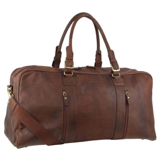 Overnight Bag Chocolate / Leather PC 3139 CHO Pierre Cardin Rustic Leather Business/Overnight Bag in Chocolate