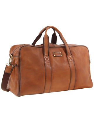 Overnight Bag Cognac / Leather PC 2825 COGN Pierre Cardin Rustic Leather Business/Overnight Bag in Cognac