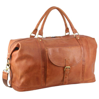 Overnight Bag Cognac / Leather PC 3134 COGN Pierre Cardin Rustic Leather Business/Overnight Bag in Cognac