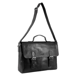 Laptop & Business bags Black / Leather PC 2801 BLK Pierre Cardin Rustic Leather Computer Bag in Black