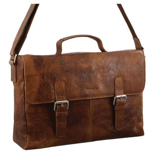 Laptop & Business bags Cognac / Leather PC 2801 COGN Pierre Cardin Rustic Leather Computer Bag in Cognac