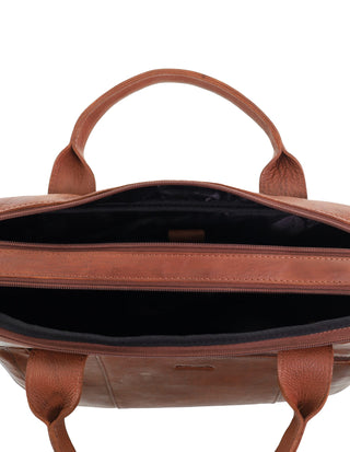 Laptop & Business Bags Cognac / Leather PC 2807 COGN Pierre Cardin Rustic Leather Computer Bag in Cognac