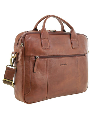 Laptop & Business Bags Cognac / Leather PC 2807 COGN Pierre Cardin Rustic Leather Computer Bag in Cognac
