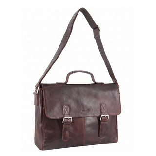 Laptop & Business bags Dark Chocolate / Leather PC 2801 DCHOC Pierre Cardin Rustic Leather Computer Bag in Dark Chocolate