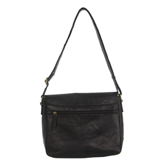 Messenger Bag Black / Leather PC 2805 BLK Pierre Cardin Rustic Leather Computer/Messenger Bag in Black