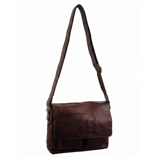 Messenger Bag Chestnut / Leather PC 2805 CHES Pierre Cardin Rustic Leather Computer/Messenger Bag in Chestnut