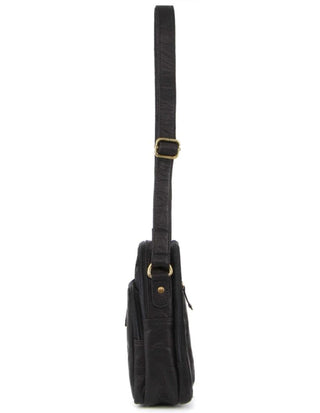 Crossbody bag Black / Leather PC 3129 BLK Pierre Cardin Rustic Leather Cross Body Bag in Black