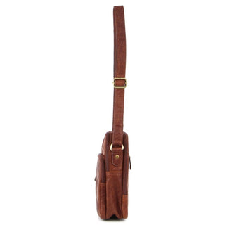 Crossbody bag Chestnut / Leather PC 3129 CHES Pierre Cardin Rustic Leather Cross Body Bag in Chestnut