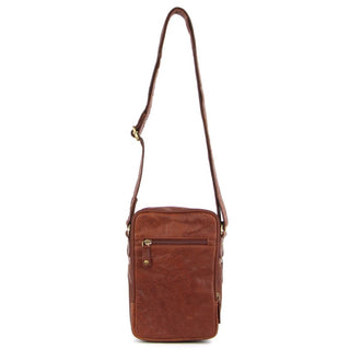 Crossbody bag Chestnut / Leather PC 3129 CHES Pierre Cardin Rustic Leather Cross Body Bag in Chestnut