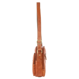 Crossbody bag Cognac / Leather PC 3129 COGN Pierre Cardin Rustic Leather Cross Body Bag in Cognac