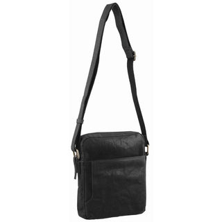 Crossbody Bag Black / Leather PC 2795 BLK Pierre Cardin Rustic Leather Cross Body/Tablet Bag in Black