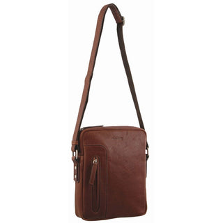 Tablet Bag Chestnut / Leather PC 2794 CHES Pierre Cardin Rustic Leather iPad Bag in Chestnut