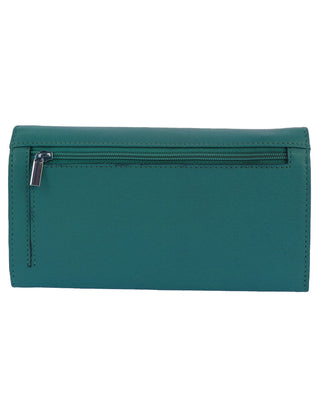 Ladies Wallet Green / Leather PC 8785 GRN Pierre Cardin Rustic Leather Ladies Wallet in Green