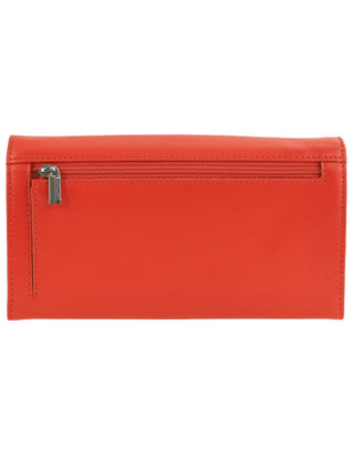 BI-Fold Wallet Orange / Leather PC 8785 ORA Pierre Cardin Rustic Leather Ladies Wallet in Orange