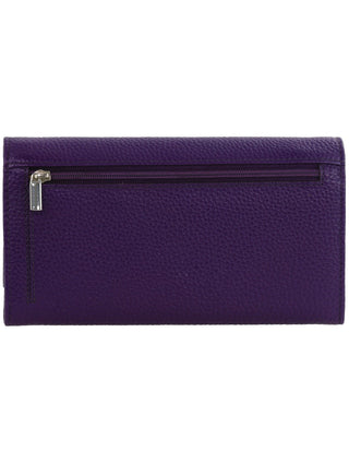 Leather Wallet Purple / Leather PC 8785 PRPL Pierre Cardin Rustic Leather Ladies Wallet in Purple