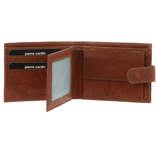 Leather Wallet Chestnut / Leather PC 2815 CHES Pierre Cardin Rustic Leather Men's Wallet in Chestnut in Chestnut