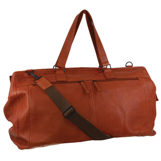 Overnight Bag Cognac / Leather PC 3747 COGN Pierre Cardin Rustic Leather Overnight Bag in Cognac