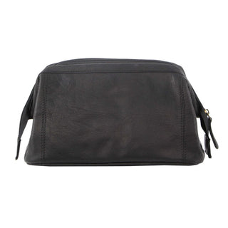 Organiser Bag Black / Leather PC 2803 BLK Pierre Cardin Rustic Leather Toiletry in Black